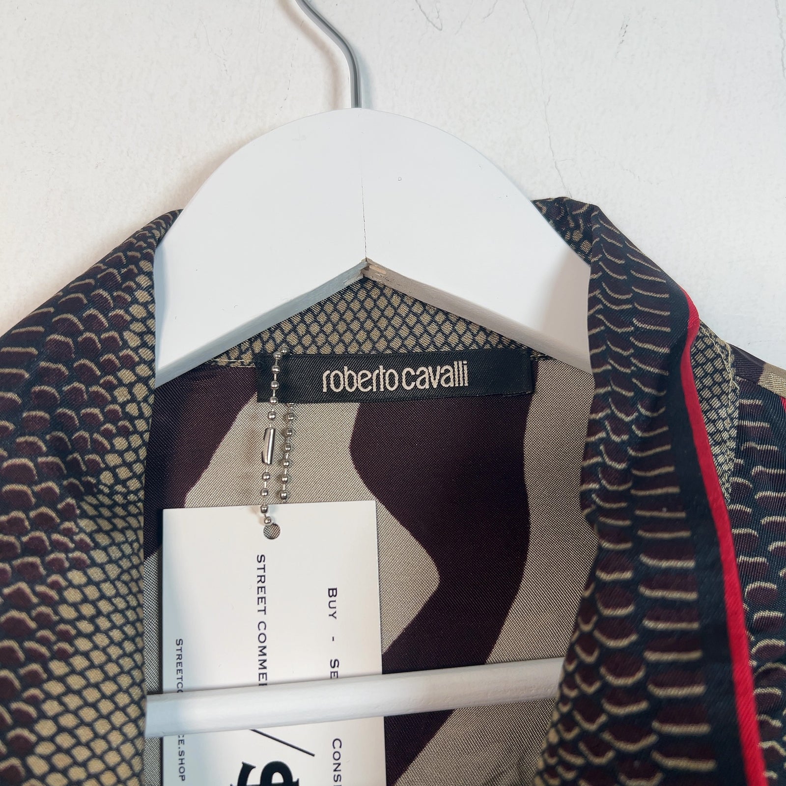 Roberto Cavalli Python Silk Shirt Size M