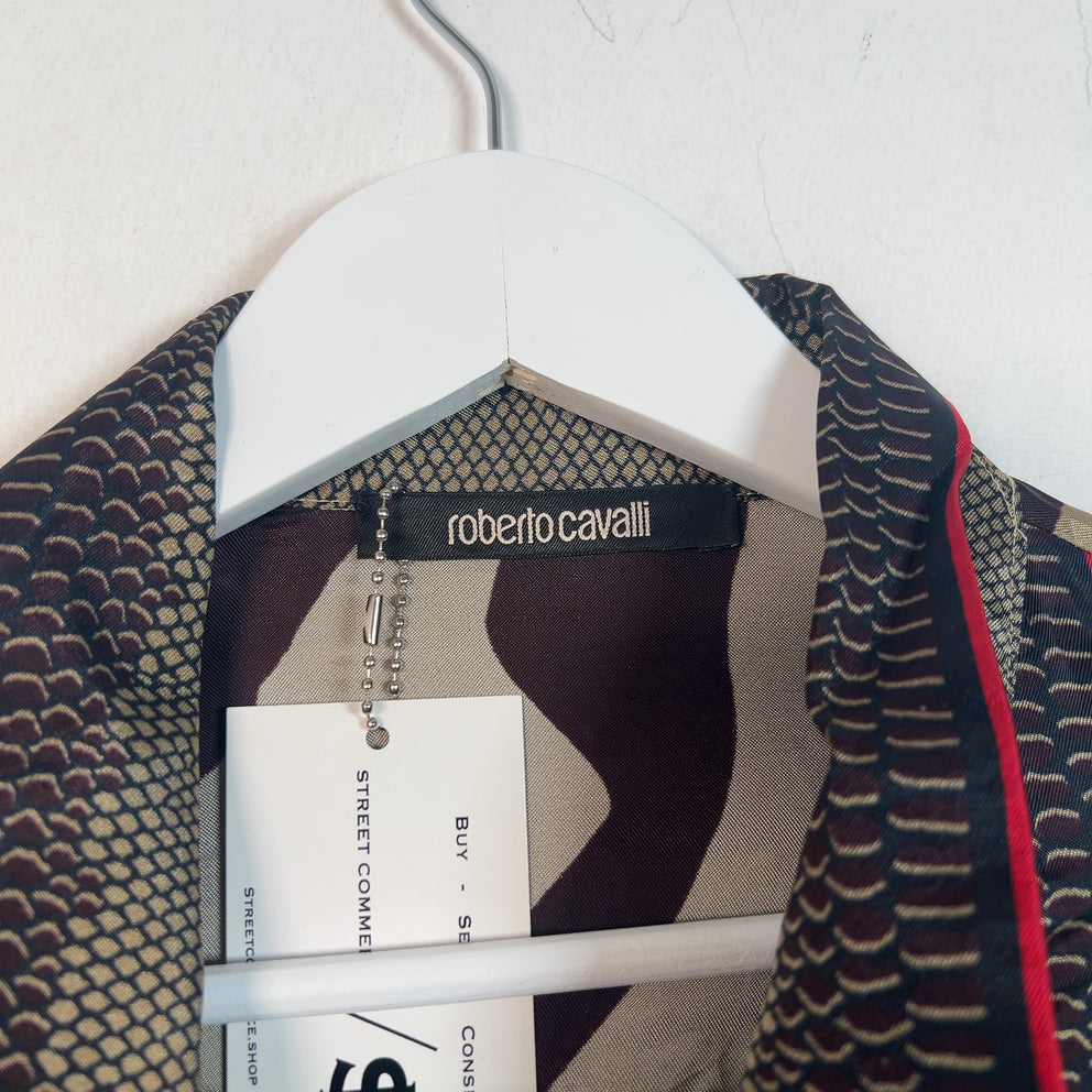 Roberto Cavalli Python Silk Shirt Size M
