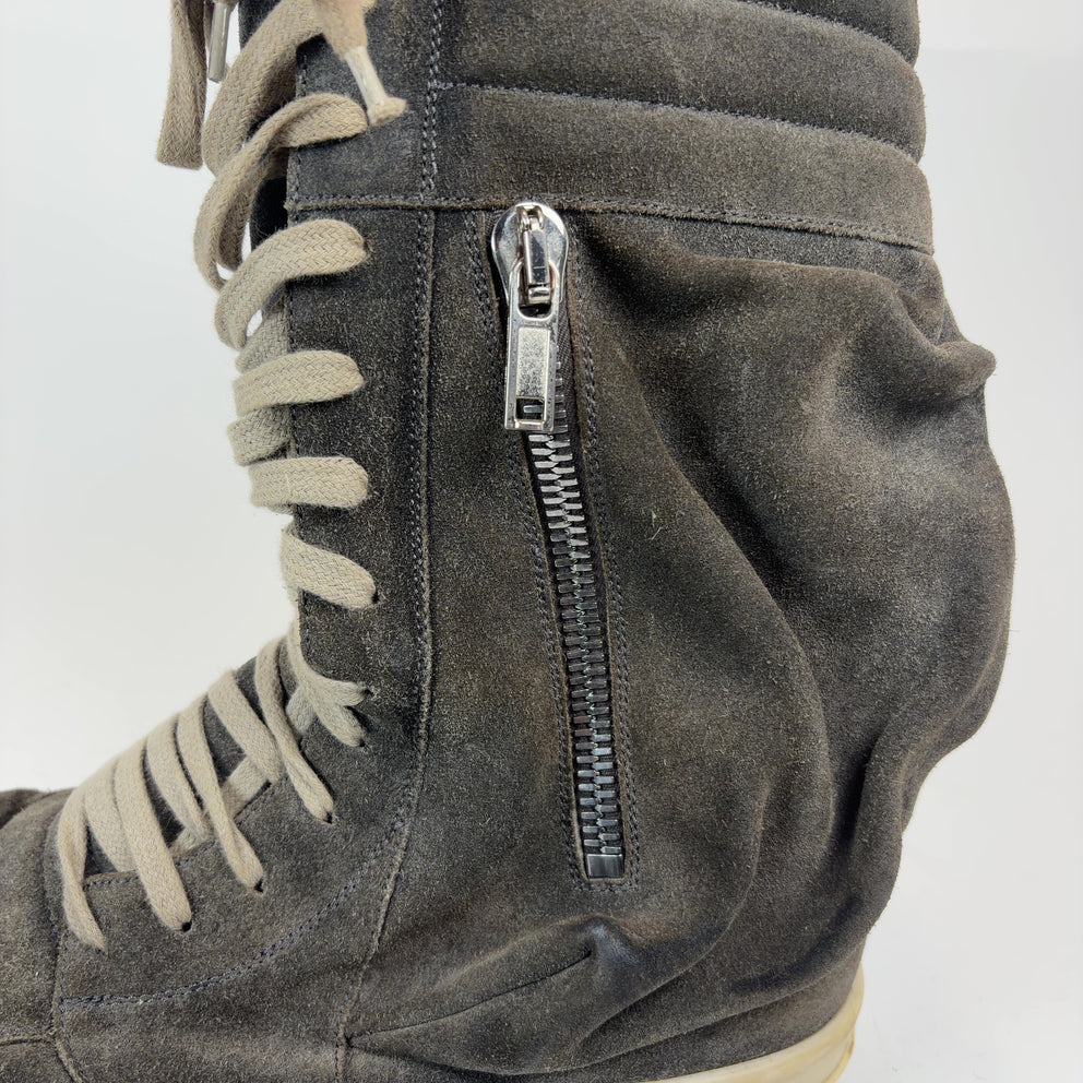 Rick Owens Dust Suede Cargobasket Sneakers