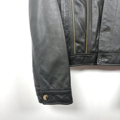 Versace Deer & Rabbit Fur Zipper Leather Jacket