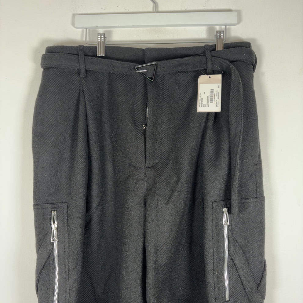 Bottega Veneta Herringbone Wool Cargo Pants