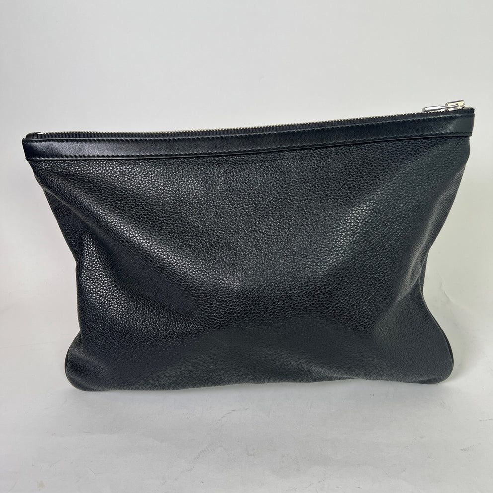Amiri Pebbled Leather Embossed Pouch