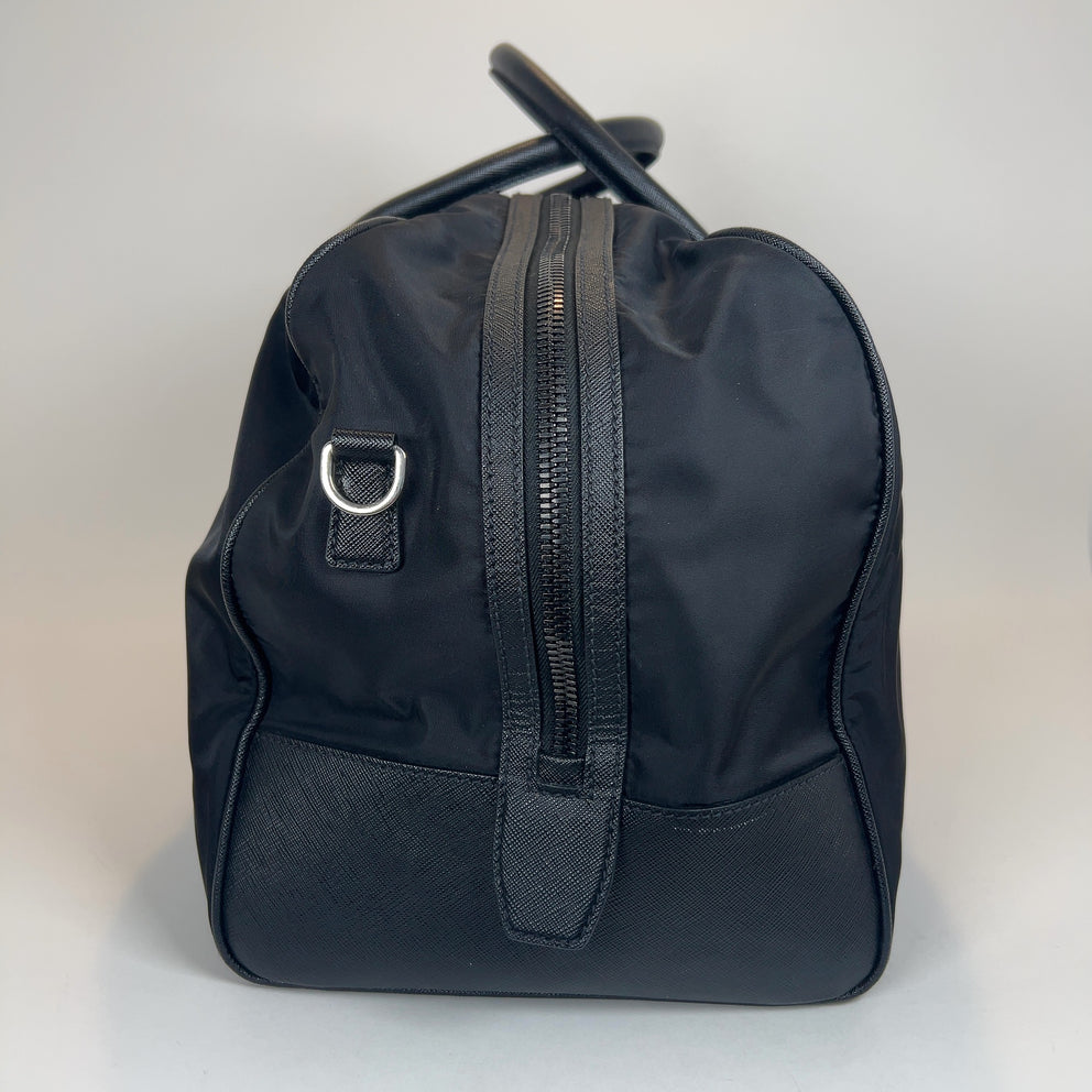 Prada Re-Nylon & Saffiano Leather Duffle Weekend Bag