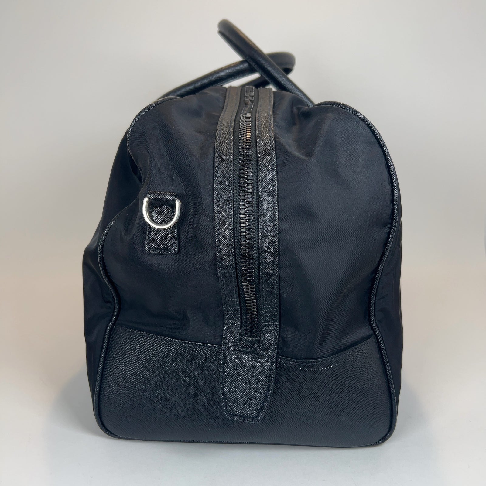 Prada Re-Nylon & Saffiano Leather Duffle Weekend Bag
