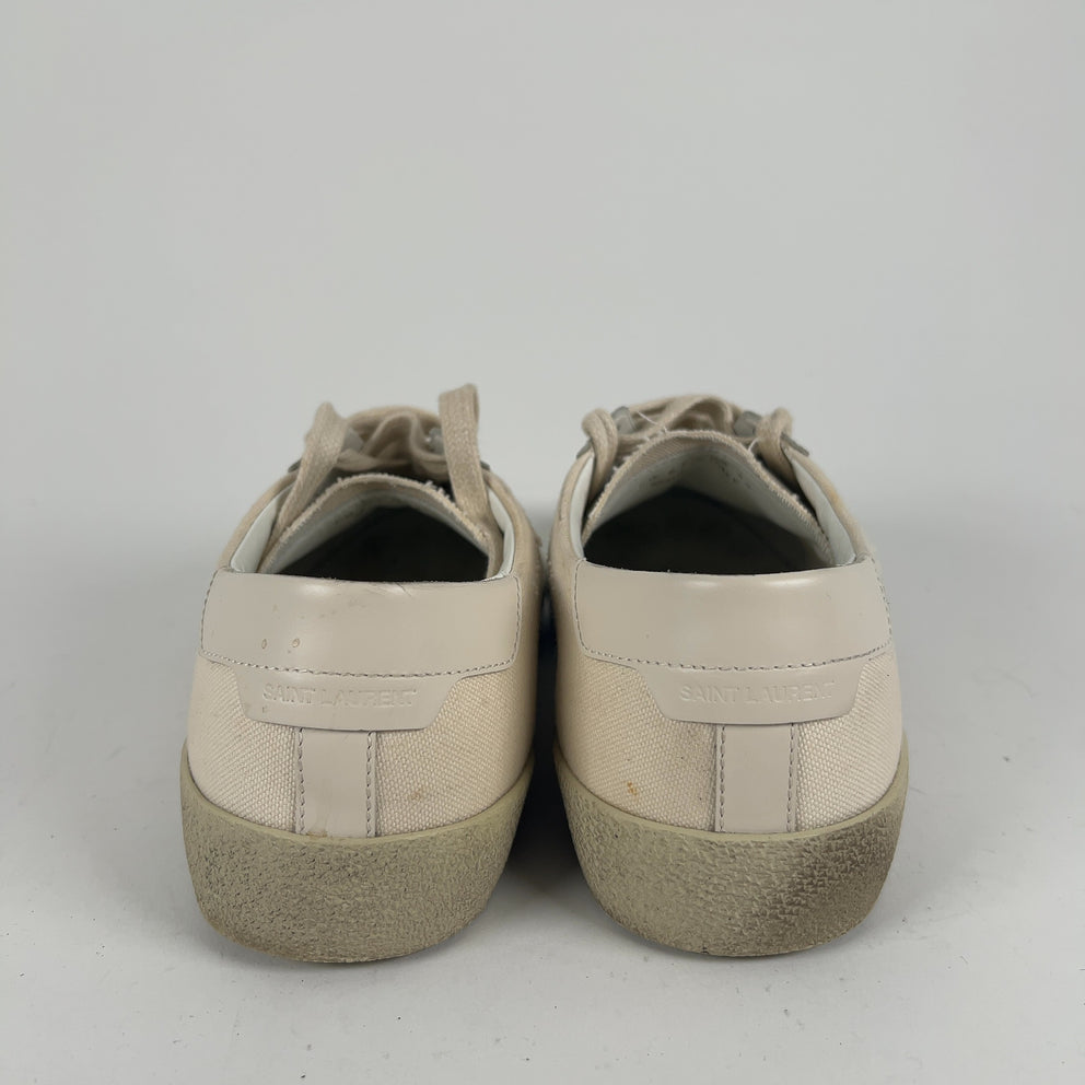 Saint Laurent Spell Out Logo Lowtop Sneakers