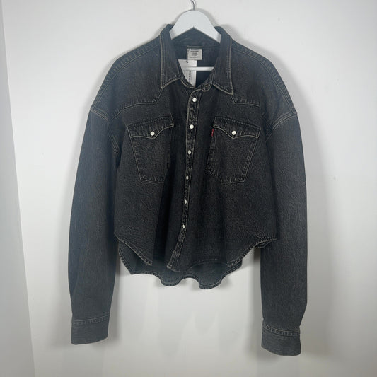 Vetements x Levi's Black Washed Denim Shirt Size 7XL