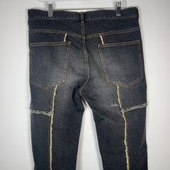 Undercover Reconstructed Raw Centre Seam Denim Jeans
