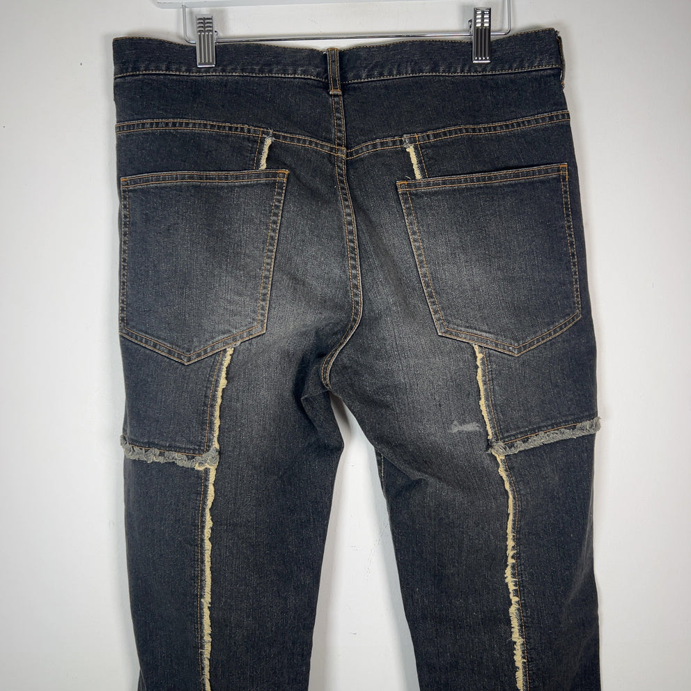 Undercover Reconstructed Raw Centre Seam Denim Jeans