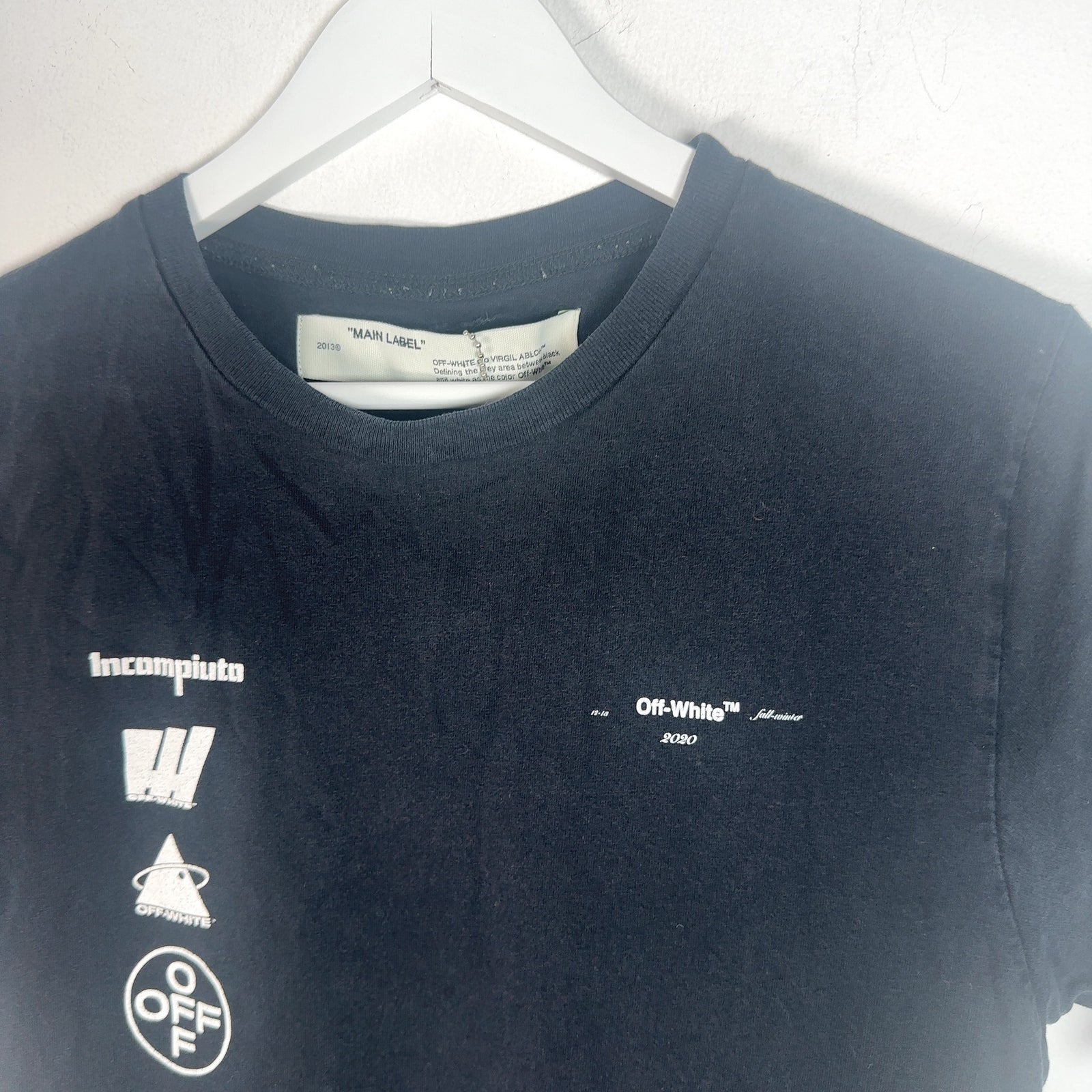 Off-White 'Incompiuta' Black Graphic T-Shirt