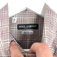 Dolce & Gabbana Tartan Plaid Button-Up Shirt