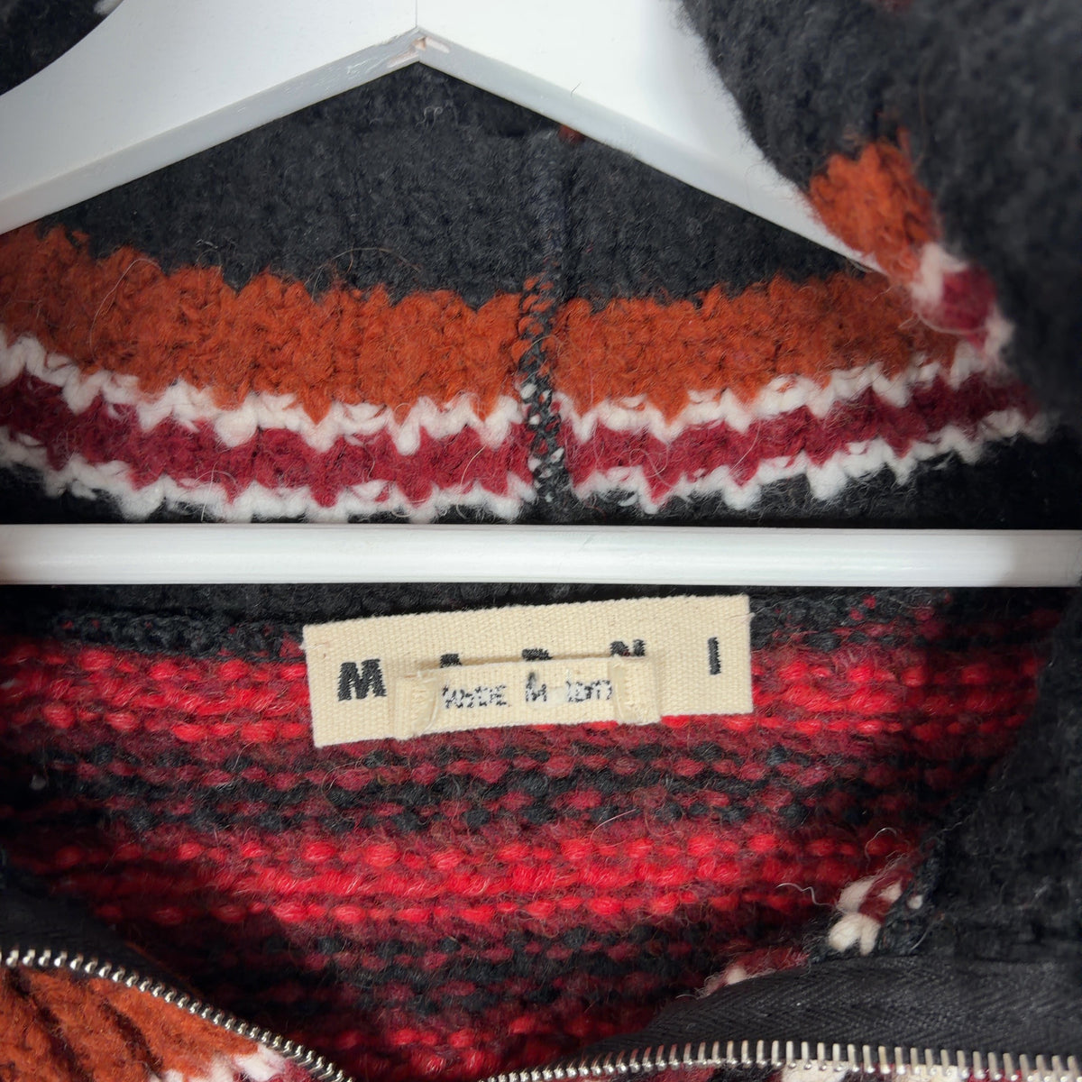 Marni Zip Up Knit Hoodie