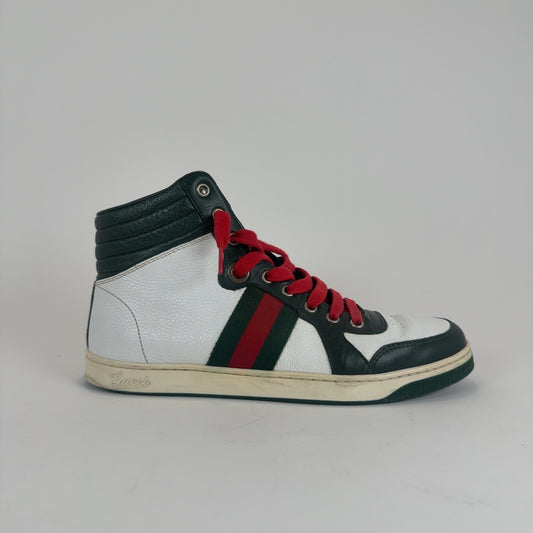 Gucci GG Striped Hightop Sneakers