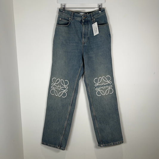 Loewe Anagram Baggy Washed Logo Jeans Size 30