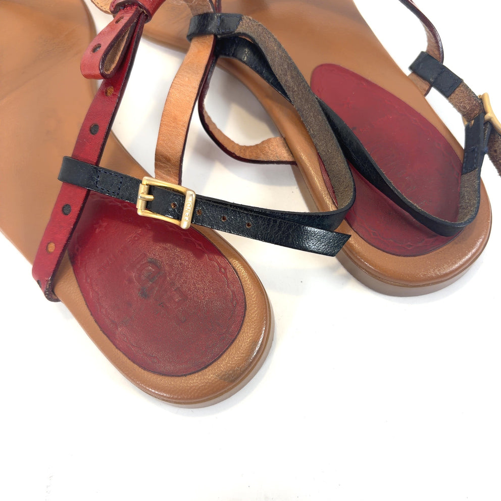 Fendi Multicolor Leahter Slingback Flats