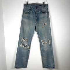 Celine Blue Kurt Destroyed Light-Wash Denim Jeans
