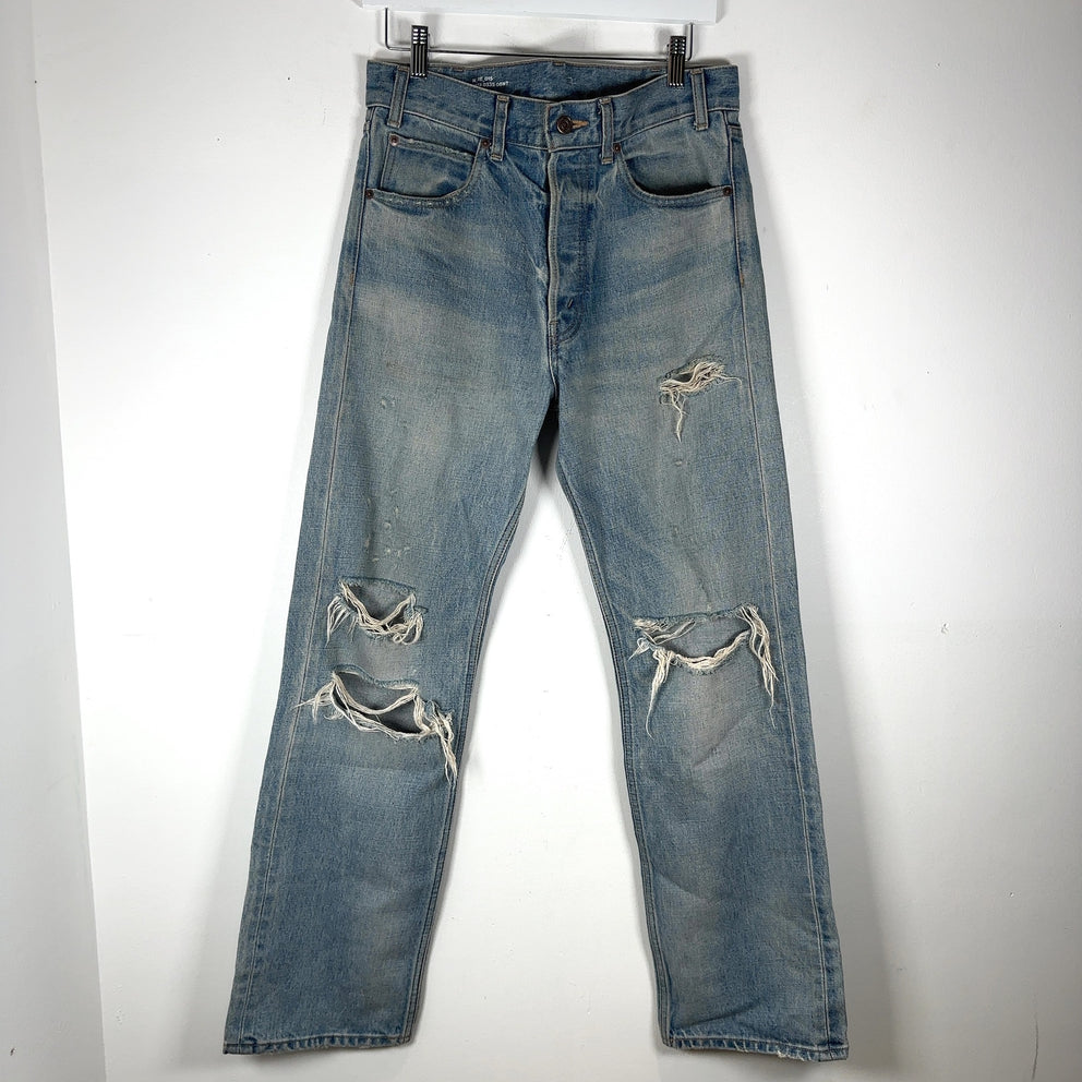 Celine Blue Kurt Destroyed Light-Wash Denim Jeans