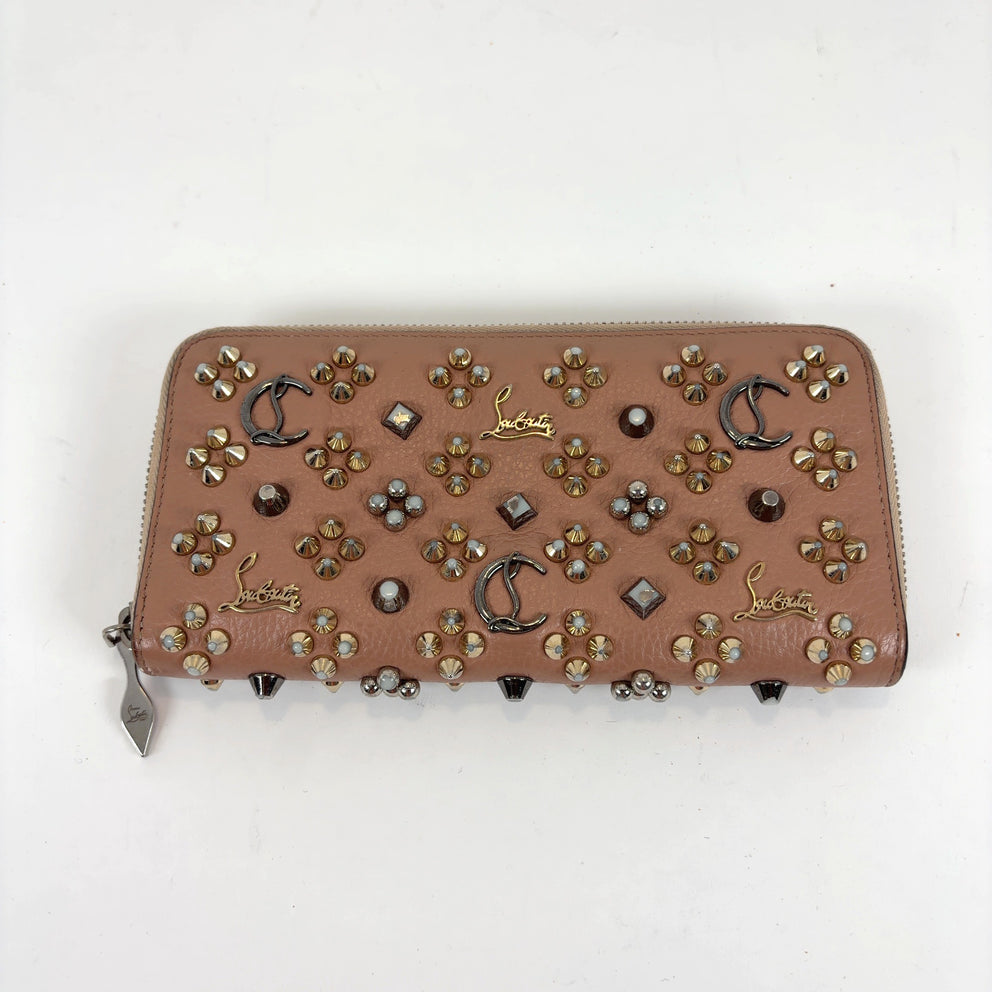 Christian Louboutin Spiked Panattone Leather Wallet