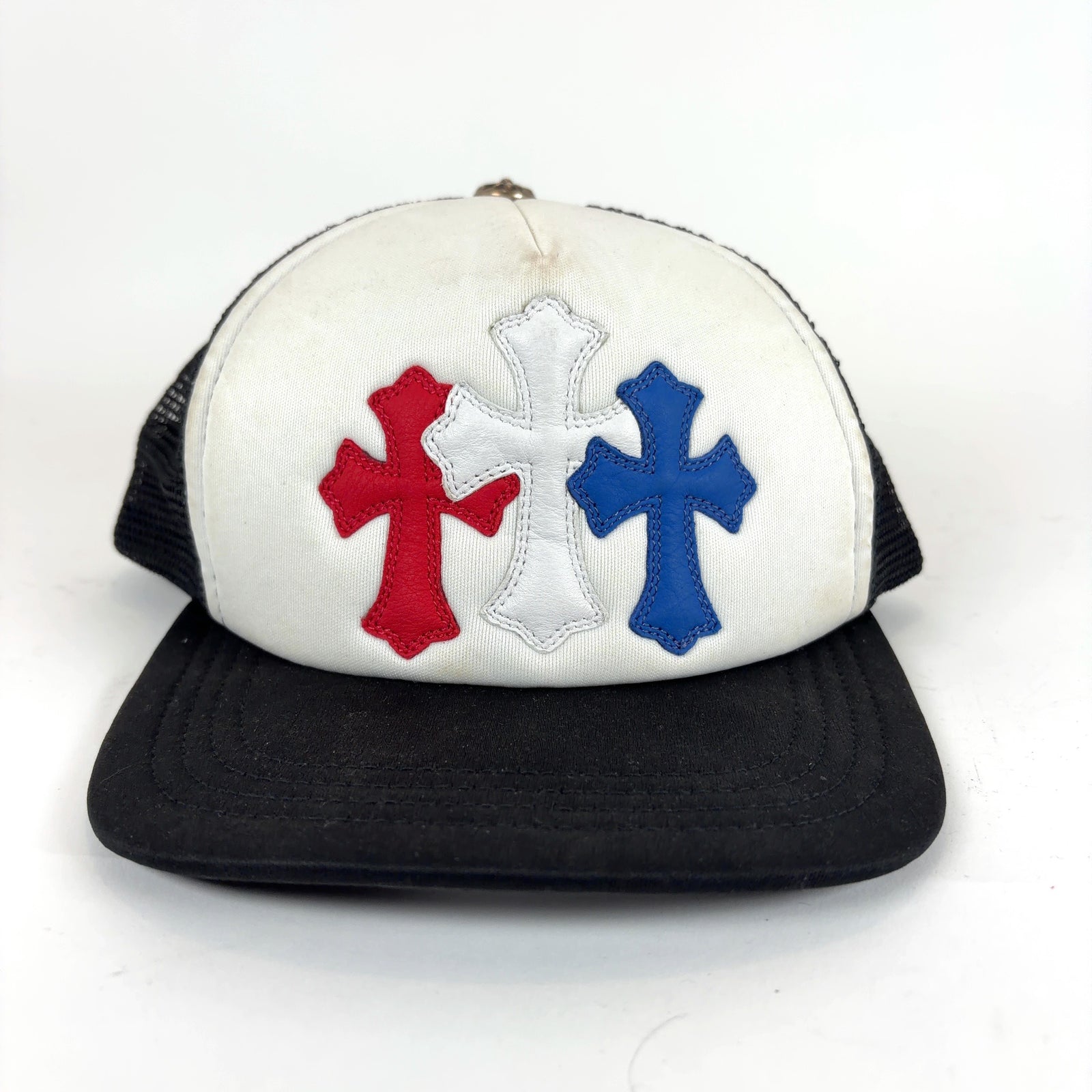 Chrome Hearts RWB Cemetary Cross Patch Trucker Hat