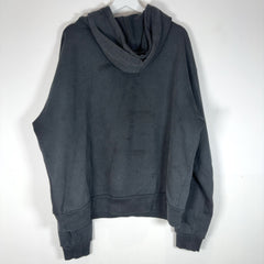 Satoshi Nakamoto Studded Logo Leather Patch Hoodie