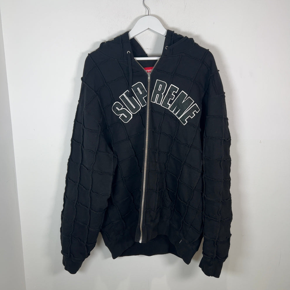 Supreme Reverse Patchwork Zip-Up Light Jacket
