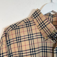 Burberry Vintage Check Plaid Button Up Shirt