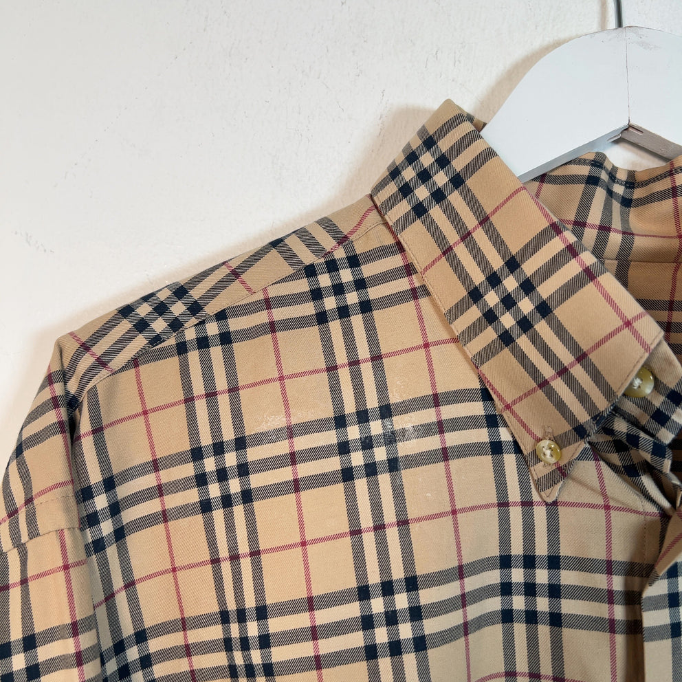 Burberry Vintage Check Plaid Button Up Shirt