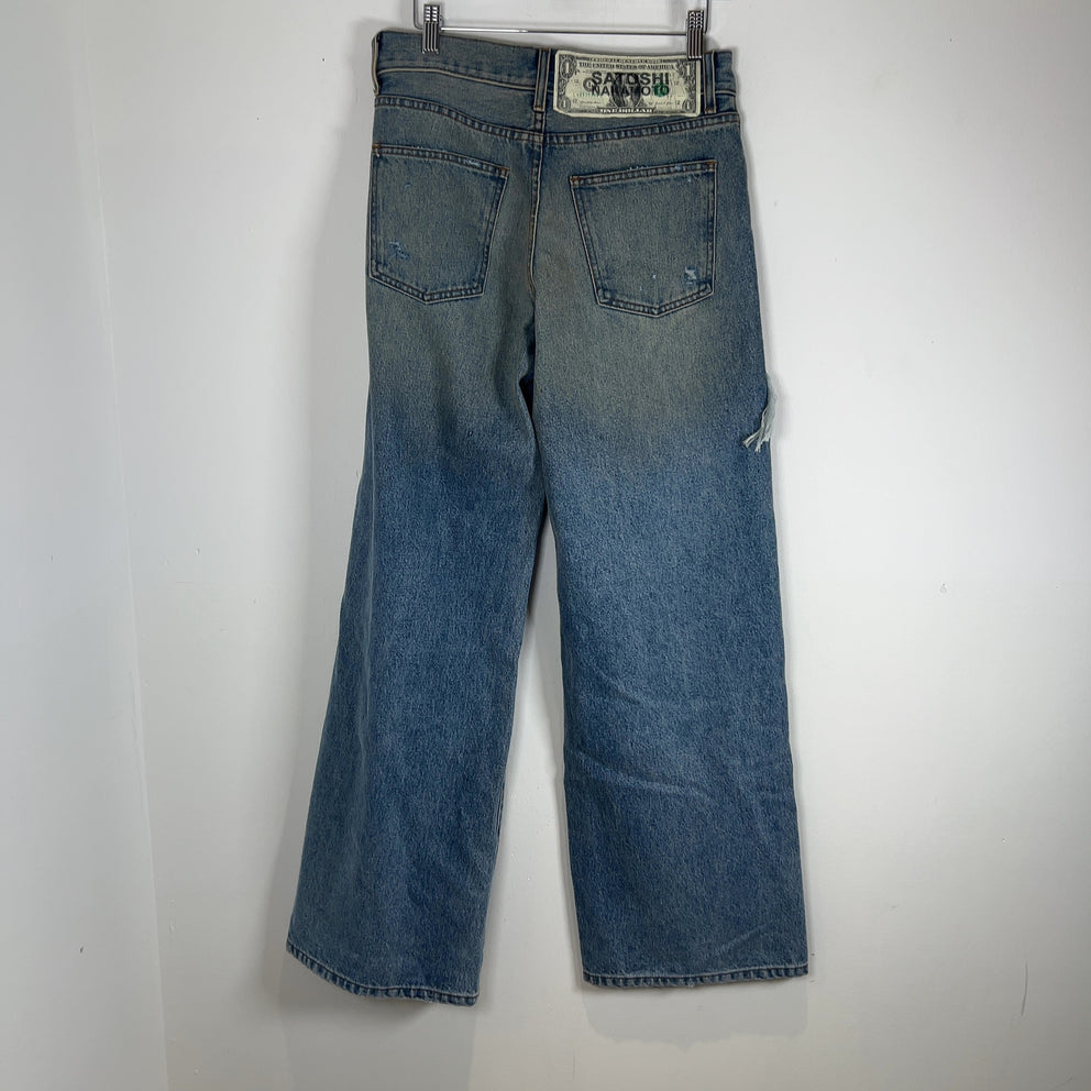 Satoshi Nakamoto 'Bressed To Be Stressed' Distressed Cash Jeans