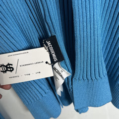 Jacquemus La Maille Pralu Cropped Cardigan Light Blue Size S