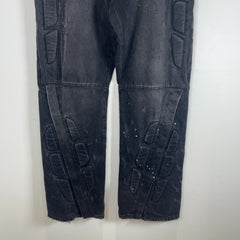 Satoshi Nakamoto Enduro Padded Distressed Black Jeans