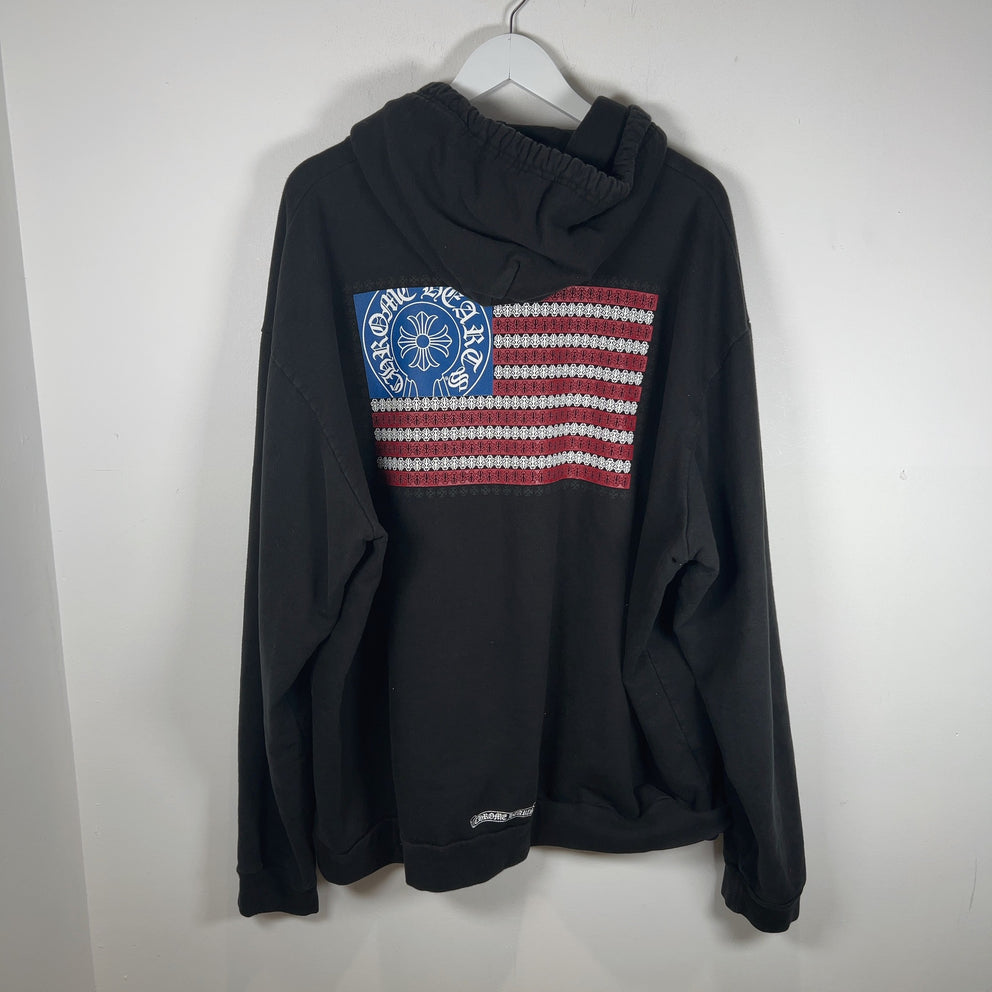 Chrome Hearts 'American Flag' Graphic Pullover Hoodie