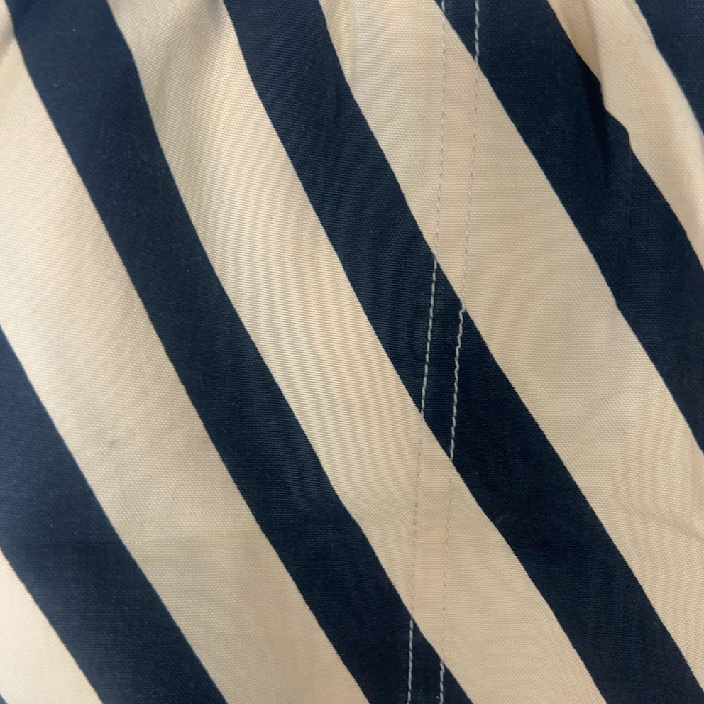 Bode Striped Beaded Logo Shorts