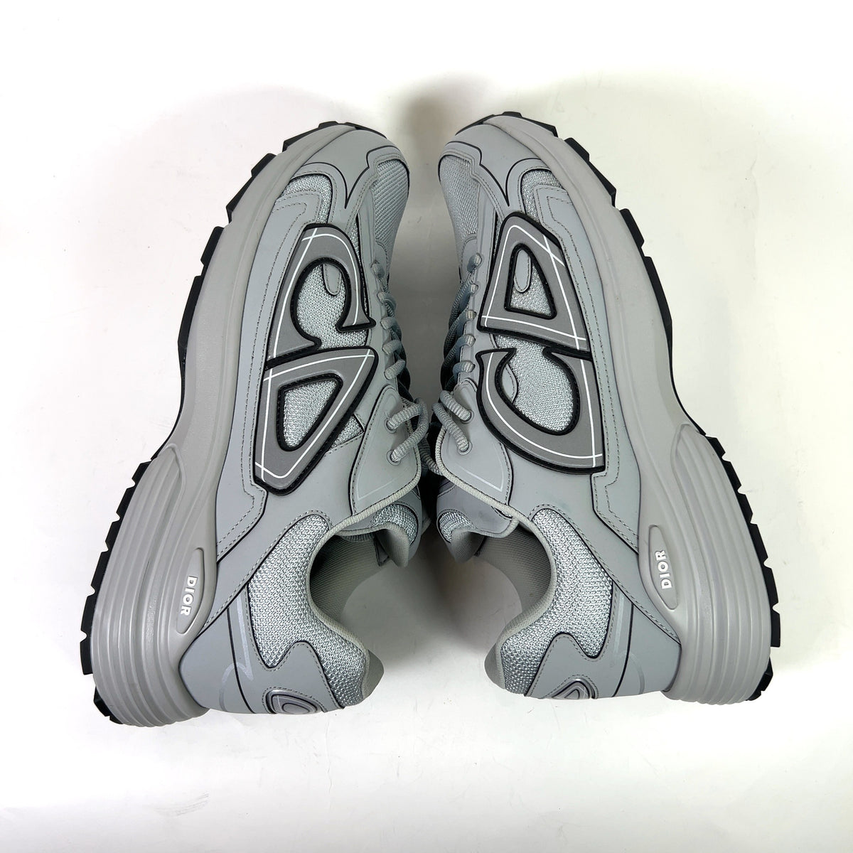 Dior B30 Grey Technical Mesh Sneakers