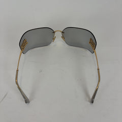 Miu Miu Wraparound Logo Sunglasses