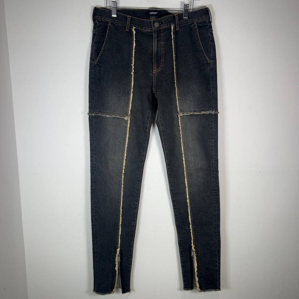 Undercover Reconstructed Raw Centre Seam Denim Jeans