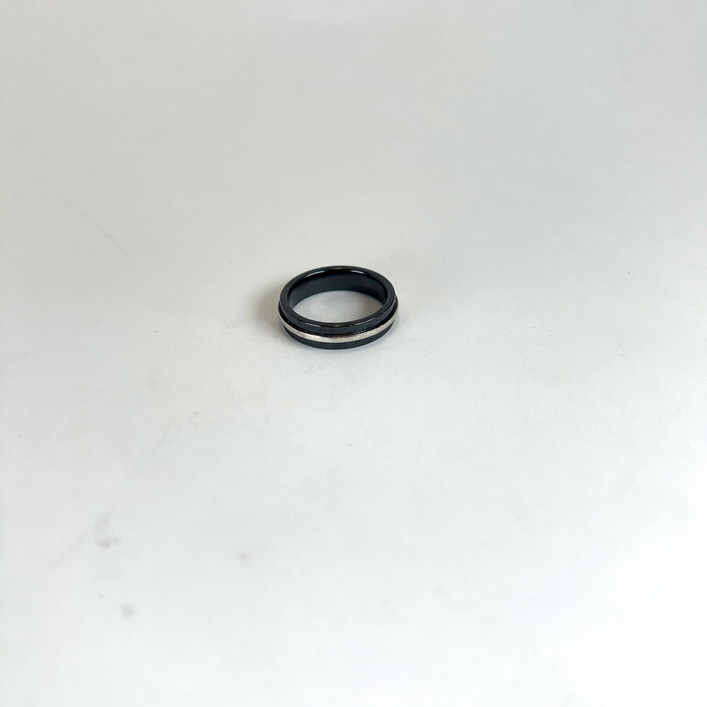 Tiffany & Co. Titanium & Silver T Band Ring