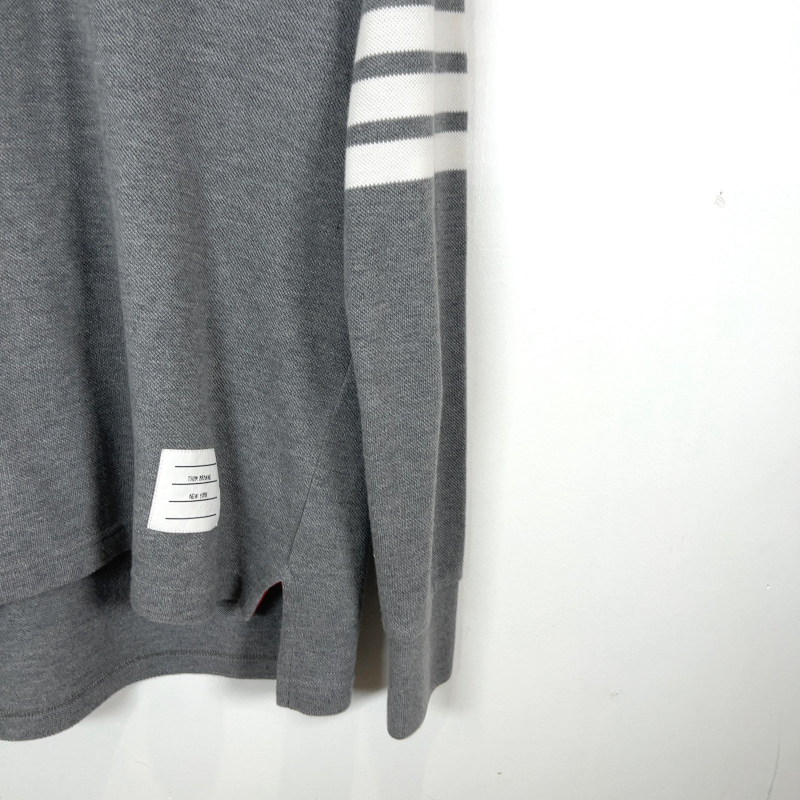 Thom Browne '2003' 4-Bar Long-Sleeve Polo Shirt