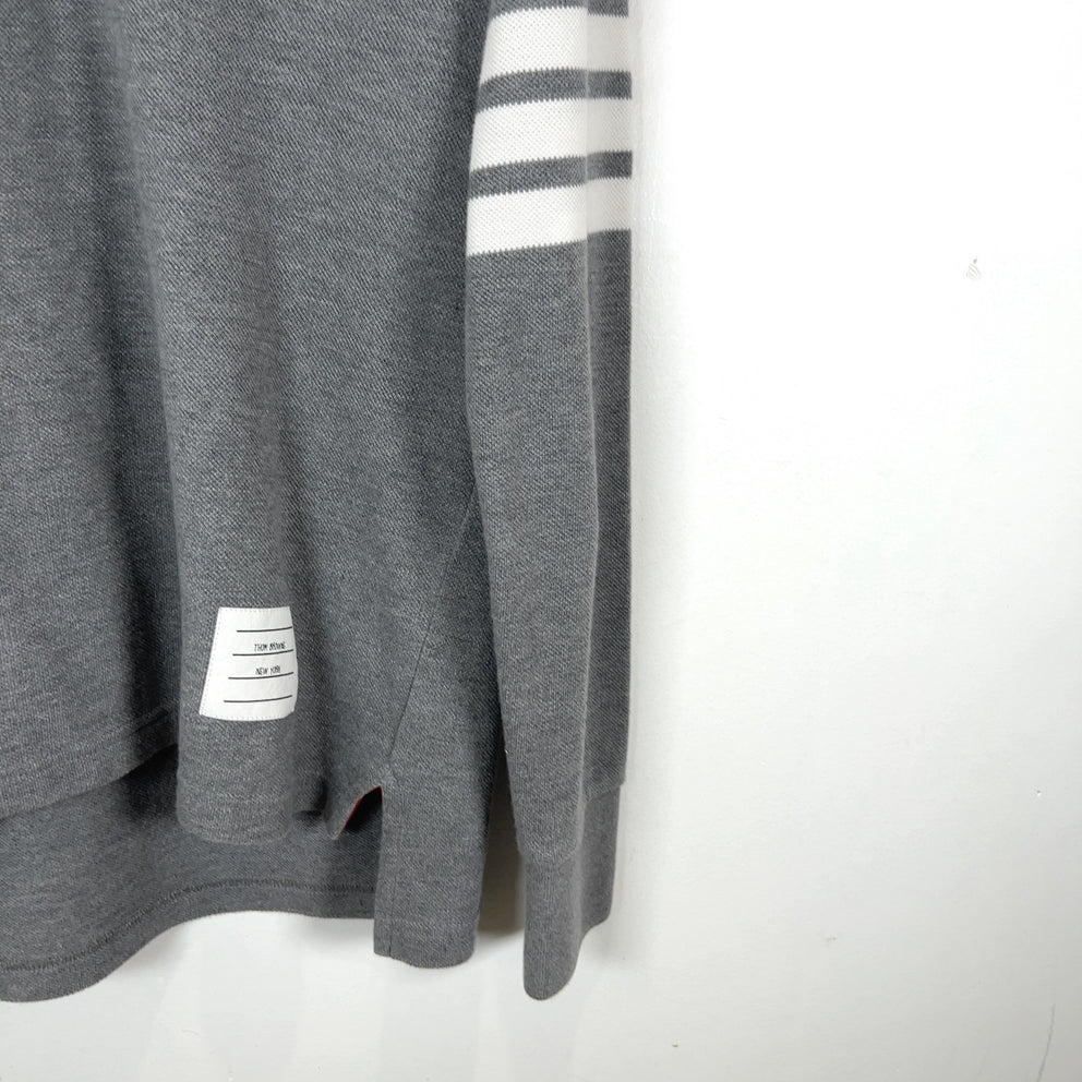 Thom Browne '2003' 4-Bar Long-Sleeve Polo Shirt