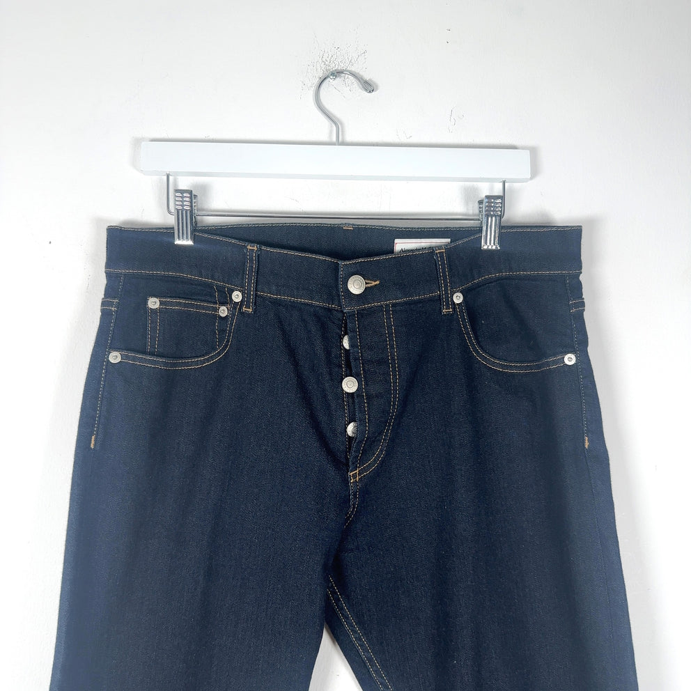 Alexander McQueen Raw Denim Jeans