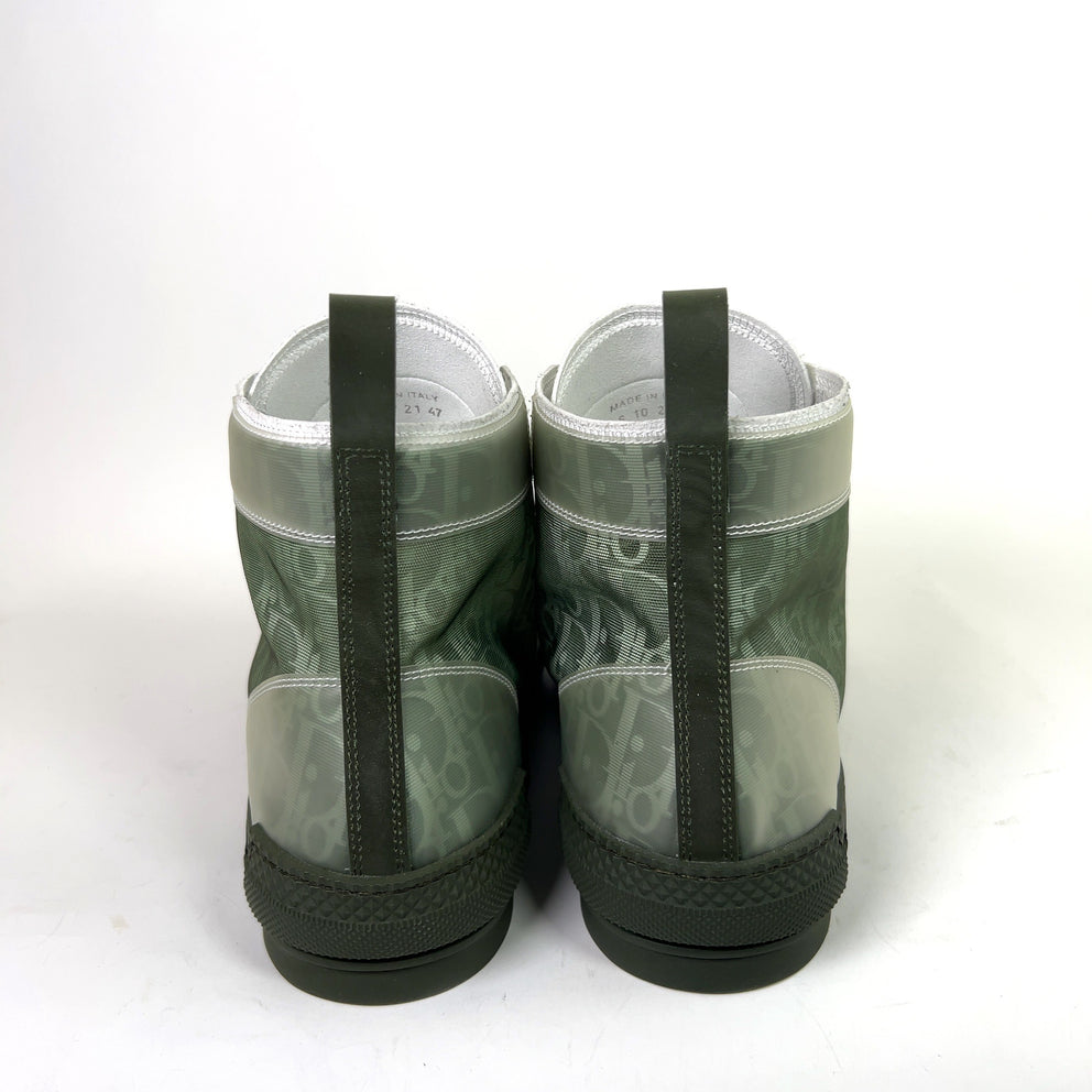 Dior B23 Green Oblique High-Top Sneakers