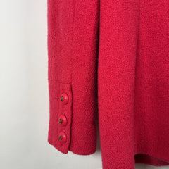 Chanel Pink Vintage Bouclé Wool Jacket Size S