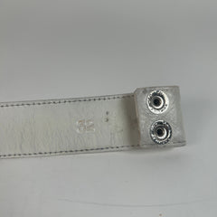 Chrome Hearts White 'Oval Cross' Belt Size 32