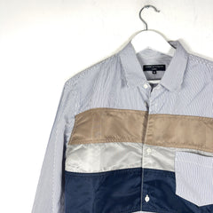 Comme Des Garcons Nylon Patched Button-Up Shirt