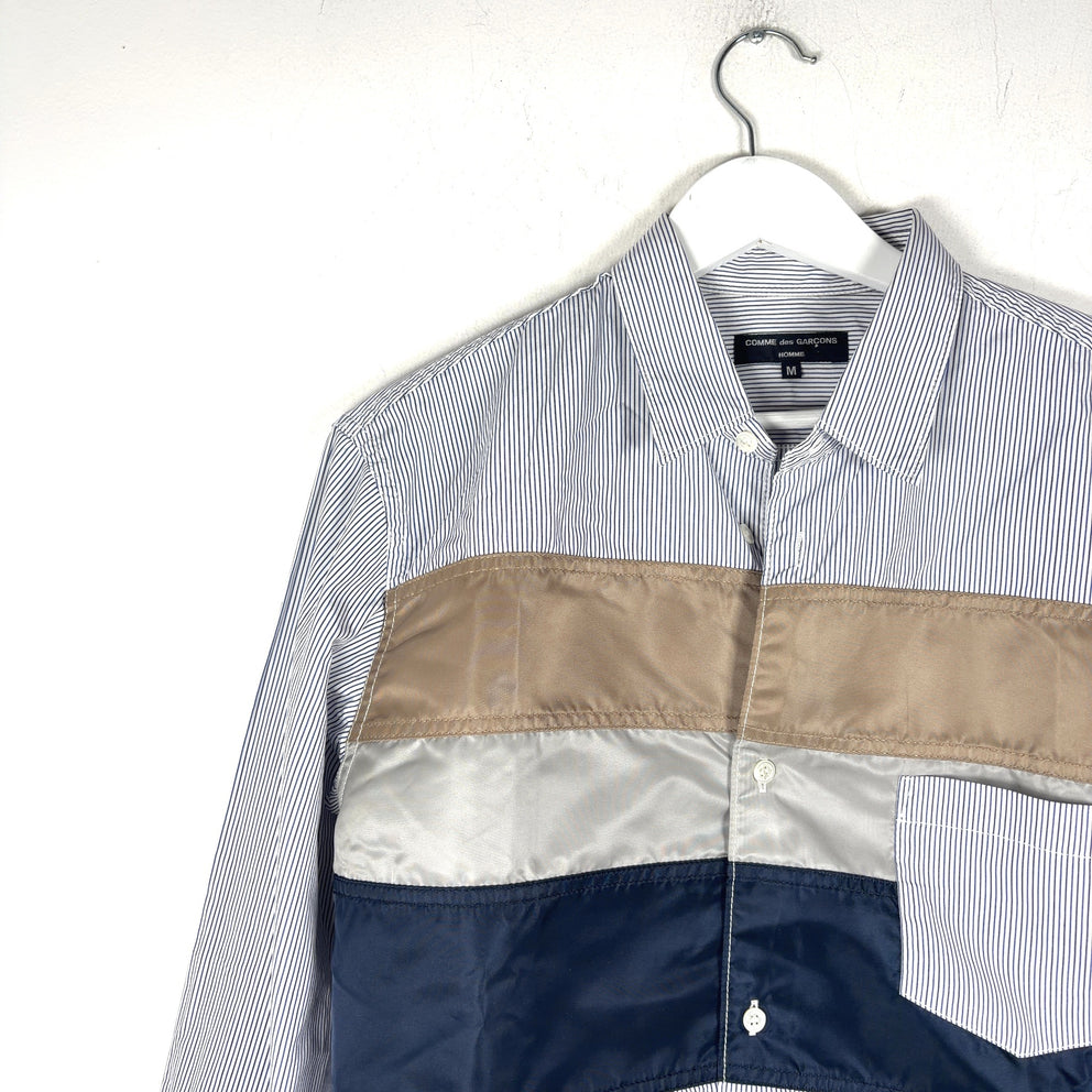 Comme Des Garcons Nylon Patched Button-Up Shirt