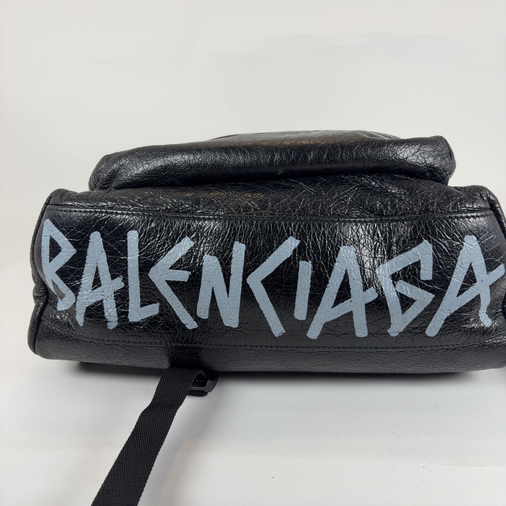 Balenciaga Graffiti Leather Explorer Backpack