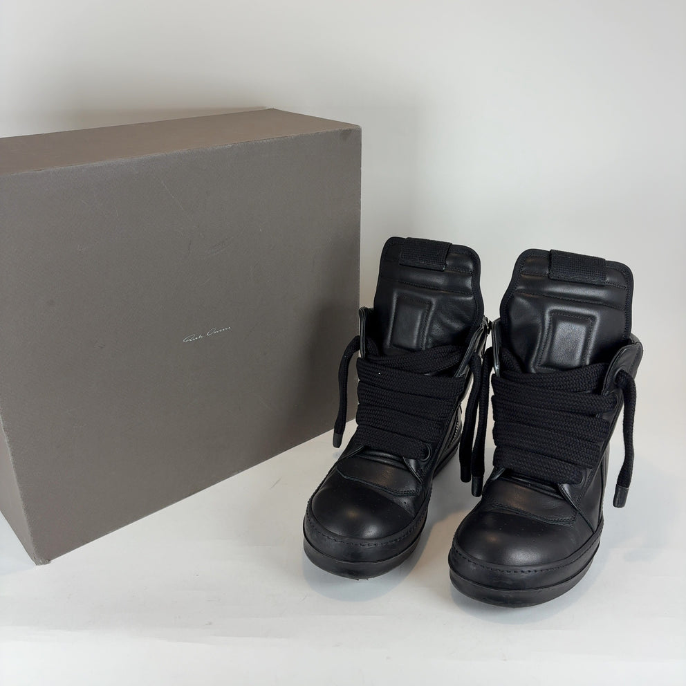 Rick Owens Jumbo Lace Geobasket Hightop Sneakers