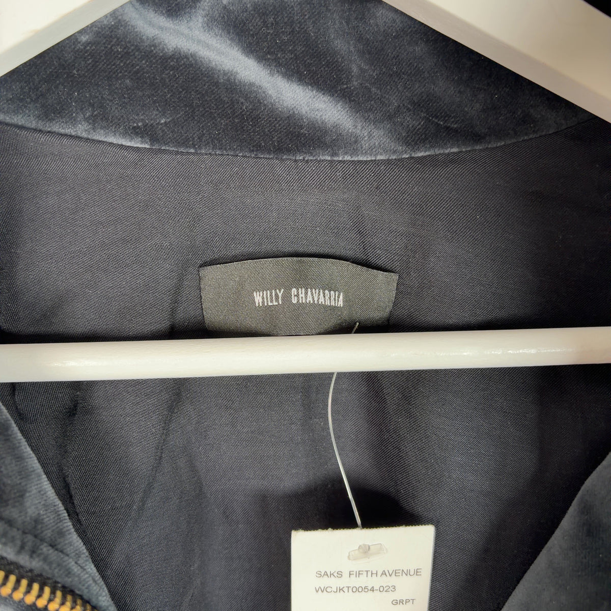 Willy Chavarria FW25 'Tarantula' Ruff Rider Velvet Jacket