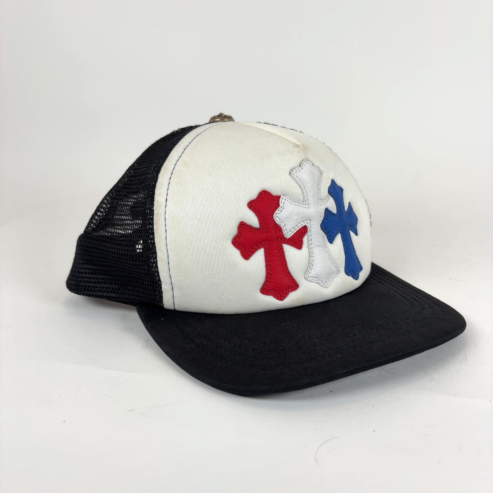 Chrome Hearts RWB Cemetary Cross Patch Trucker Hat