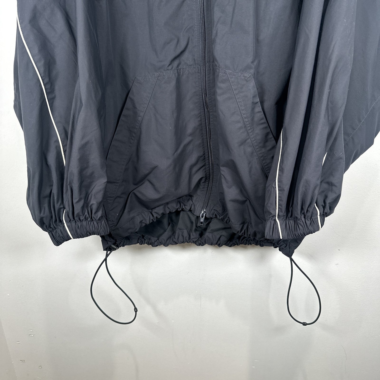 Balenciaga Logo Black Track Jacket Size XL