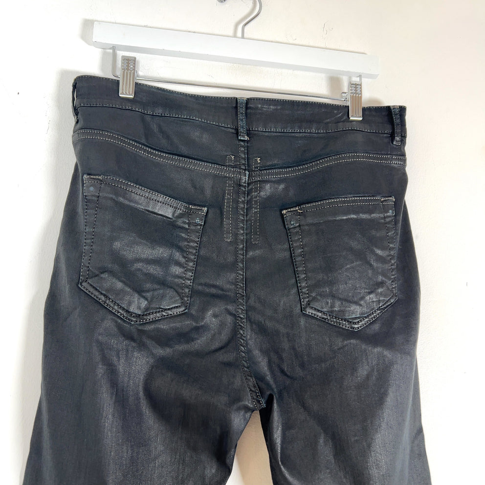 Rick Owens Wax Denim Detroit Cut Jeans