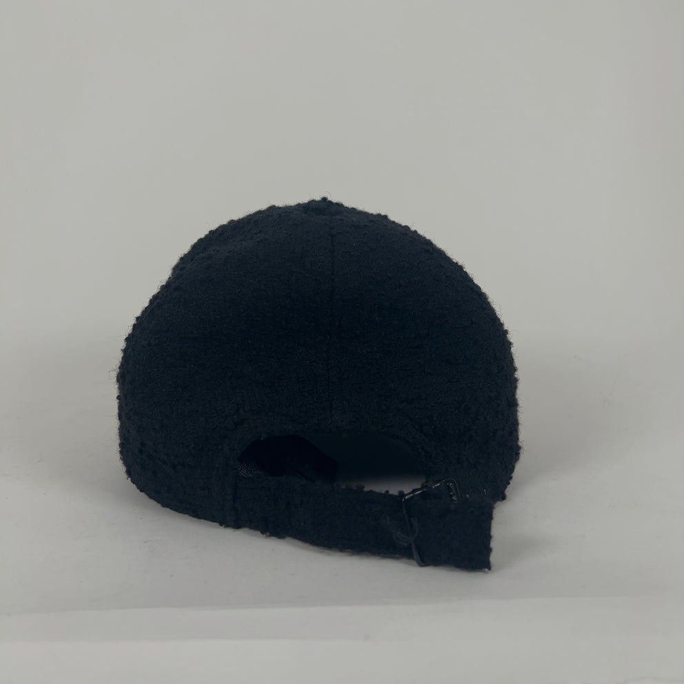 Saint Laurent Distressed Tweed 'SL' Logo Hat